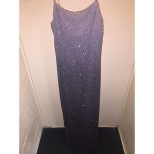 City Triangles Silver metallic gradient dress